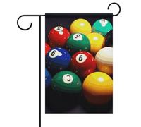 Drapeau de jardin de billard coloré pour toutes les saisons, 30,5 x 45,7 cm, bannière de jardin double face, drapeaux d'extérieur pour décorations de vacances, terrasse, pelouse
