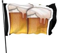 Drapeau de jardin de chopes à bière saisonnières, décorations de drapeau de jardin de 3 x 5 pieds pour la maison extérieure