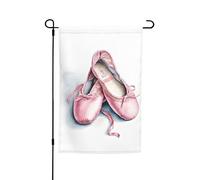 Drapeau de jardin de danseuse de ballet 30,5 x 45,7 cm - Drapeau décoratif en polyester imprimé double face durable pour cour, terrasse et balcon