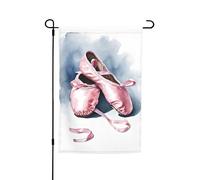 Drapeau de jardin de danseuse de ballet 30,5 x 45,7 cm - Drapeau décoratif en polyester imprimé double face durable pour cour, terrasse et balcon