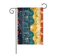 Drapeau de jardin de décoration de jardin 30,5 x 45,7 cm HJFCZH cerveau gauche et droit Avantage imprimé épais et résistant à l'usure pour pots de fleurs et pelouses de jardin