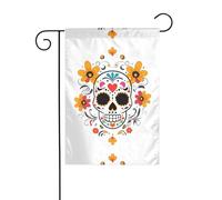 Drapeau de jardin de décoration de jardin 30,5 x 45,7 cm HJFCZH Day of the Dead Prints épais et résistant à l'usure pour pots de fleurs et pelouses de jardin