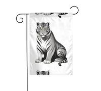 Drapeau de jardin de décoration de jardin 30,5 x 45,7 cm HJFCZH King of the Forest Prints épais et résistant à l'usure pour pots de fleurs de jardin et pelouses