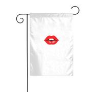Drapeau de jardin de décoration de jardin 30,5 x 45,7 cm HJFCZH Kiss the lips Prints épais et résistant à l'usure pour pots de fleurs et pelouses de jardin