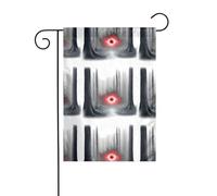 Drapeau de jardin de décoration de jardin 30,5 x 45,7 cm HJFCZH L'œil de la terreur dans la forêt imprime épais et résistant à l'usure pour pots de fleurs et pelouses de jardin