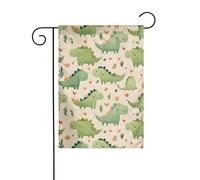 Drapeau de jardin de décoration de jardin 30,5 x 45,7 cm HJFCZH Lovely Little Dinosaur Baby Prints épais et résistant à l'usure pour pots de fleurs de jardin et pelouses