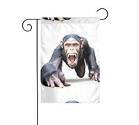 Drapeau de jardin de décoration de jardin 30,5 x 45,7 cm HJFCZH Manic gorille Impressions épais et résistant à l'usure pour pots de fleurs et pelouses de jardin