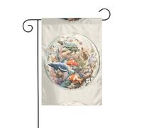 Drapeau de jardin de décoration de jardin 30,5 x 45,7 cm WHJDPP Bubble Animal World imprimé épais et résistant à l'usure pour pots de fleurs et pelouses de jardin