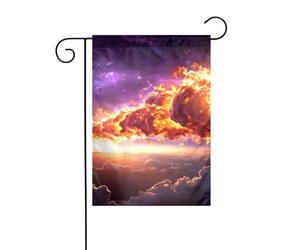 Drapeau de jardin de décoration de jardin 30,5 x 45,7 cm WHJDPP Comet In Space imprimé épais et résistant à l'usure pour pots de fleurs et pelouses de jardin