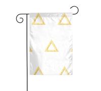Drapeau de jardin de décoration de jardin 30,5 x 45,7 cm WHJDPP Delicious Fromage Triangles Impression épais et résistant à l'usure pour pots de fleurs et pelouses de jardin