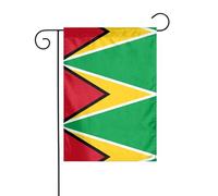 Drapeau de jardin de décoration de jardin 30,5 x 45,7 cm WHJDPP Drapeau de Guyane Impression épais et résistant à l'usure pour pots de fleurs et pelouses de jardin