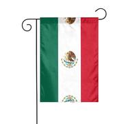 Drapeau de jardin de décoration de jardin 30,5 x 45,7 cm WHJDPP Drapeau du Mexique Impression épais et résistant à l'usure pour pots de fleurs et pelouses de jardin