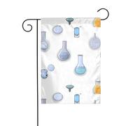 Drapeau de jardin de décoration de jardin 30,5 x 45,7 cm WHJDPP Équipement de laboratoire imprimé épais et résistant à l'usure pour pots de fleurs et pelouses de jardin