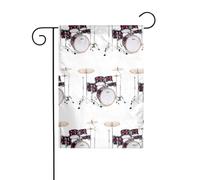 Drapeau de jardin de décoration de jardin 30,5 x 45,7 cm WHJDPP exquis tambour imprimé épais et résistant à l'usure pour pots de fleurs et pelouses de jardin