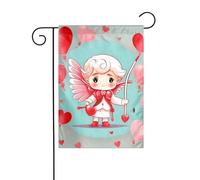 Drapeau de jardin de décoration de jardin 30,5 x 45,7 cm WHJDPP mignon garçon aimant imprimé épais et résistant à l'usure pour pots de fleurs et pelouses de jardin