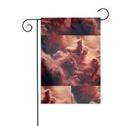 Drapeau de jardin de décoration de jardin 30,5 x 45,7 cm WHJDPP nébuleuse quantique imprimé épais et résistant à l'usure pour pots de fleurs et pelouses de jardin