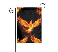 Drapeau de jardin de décoration de jardin 30,5 x 45,7 cm WHJDPP Phoenix In Fire imprimé épais et résistant à l'usure pour pots de fleurs et pelouses de jardin