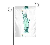 Drapeau de jardin de décoration de jardin 30,5 x 45,7 cm WHJDPP Statue colorée de la reine de la Liberté imprimée épaisse et résistante à l'usure pour pots de fleurs et pelouses de jardin