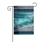 Drapeau de jardin de décoration de jardin 30,5 x 45,7 cm WHJDPP The surging tide imprimé épais et résistant à l'usure pour pots de fleurs et pelouses de jardin