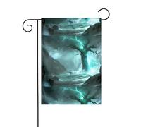 Drapeau de jardin de décoration de jardin 30,5 x 45,7 cm WHJSSF Ancient Tree in the Storm Image épaisse et résistante à l'usure pour pots de fleurs et pelouses de jardin