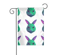 Drapeau de jardin de décoration de jardin 30,5 x 45,7 cm WHJSSF dégradé couleur tête de lapin motif épais et résistant à l'usure pour pots de fleurs de jardin et pelouses