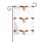Drapeau de jardin de décoration de jardin 30,5 x 45,7 cm WHJSSF Golden Fire Phoenix Motif épais et résistant à l'usure pour pots de fleurs et pelouses de jardin