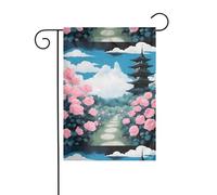Drapeau de jardin de décoration de jardin 30,5 x 45,7 cm WHJSSF jolie image de roseraie épaisse et résistante à l'usure pour pots de fleurs et pelouses de jardin