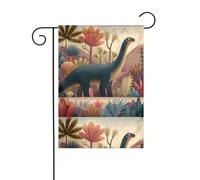 Drapeau de jardin de décoration de jardin 30,5 x 45,7 cm WHJSSF Le dinosaure regardant dehors Motif épais et résistant à l'usure pour pots de fleurs de jardin et pelouses