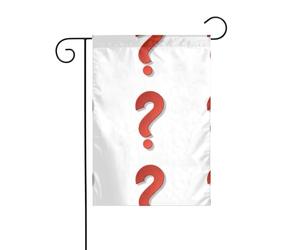 Drapeau de jardin de décoration de jardin 30,5 x 45,7 cm WHJSSF rouge point d'interrogation image épaisse et résistante à l'usure pour pots de fleurs de jardin et pelouses