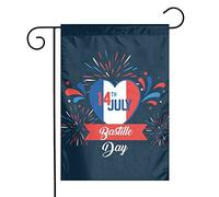 Drapeau de jardin de la fête nationale française du 14 juillet, décoration parfaite pour la cour, 30,5 x 45,7 cm, double face, décoration extérieure, fête, ferme, bannière
