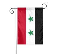 Drapeau de jardin de la République arabe syrienne double face 30,5 x 45,7 cm, drapeaux pour décorations de vacances en plein air, drapeau de cour durable