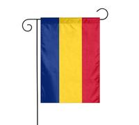 Drapeau de jardin de la Roumanie double face 30,5 x 45,7 cm, drapeaux pour décorations de vacances en plein air, drapeau de cour durable