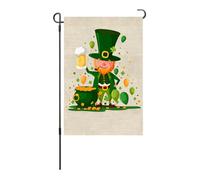 Drapeau de jardin de la Saint-Patrick, exquis, décoratif, double face, pour jardin, décoration de maison irlandaise pour les fêtes (S07)