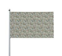 Drapeau de jardin de la Tour Eiffel de Paris avec motif de fleurs de Paris, drapeau décoratif durable pour la décoration extérieure et
