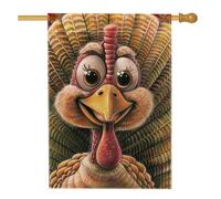 Drapeau de jardin de la Turquie de Thanksgiving, bannière colorée de décoration d'intérieur, bannière double face en toile de jute, décoration de pelouse extérieure de vacances, 71 x 101,6 cm