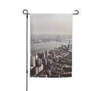 Drapeau de jardin de la ville de Mumbai - 30,5 x 45,7 cm - Double face - Printemps - Été - Décoration de cour - Petit drapeau saisonnier - Décoration extérieure