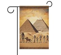 Drapeau de jardin de l'Égypte antique pour toutes les saisons, 30,5 x 45,7 cm, bannière de jardin double face, drapeaux d'extérieur pour décorations de vacances, terrasse, pelouse