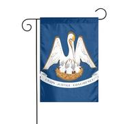 Drapeau de jardin de l'État de la Louisiane double face 30,5 x 45,7 cm, drapeaux pour décorations de vacances en plein air, drapeau de cour durable