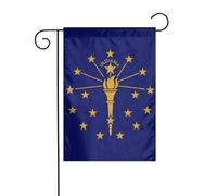 Drapeau de jardin de l'État de l'Indiana, double face, 30,5 x 45,7 cm, drapeaux pour décorations de vacances en plein air, drapeau de cour durable