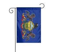Drapeau de jardin de l'État de Pennsylvanie double face 30,5 x 45,7 cm, drapeaux pour décorations de vacances en plein air, drapeau de cour durable