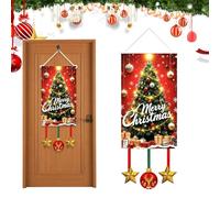 Drapeau de jardin de Noël - Article de décoration festive imperméable - Drapeau de jardin d'hiver - Bannière intérieure - Pour maison, mur, fenêtre, terrasse, chemin, chambre à coucher, fête, hiver