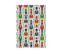 Drapeau de jardin de Noël Casse-noisette Soldats Hiver | Impression double face résistante pour décoration de cour et de terrasse