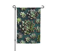 Drapeau de jardin de nombreuses plantes succulentes 30,5 x 45,7 cm. Décoration extérieure lumineuse double face apporte un peu de plaisir à votre jardin.