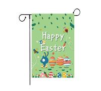 Drapeau de jardin de Pâques, drapeau de Pâques en plein air | Le beau thème et le motif de Pâques ne se décolorent pas même sous le soleil