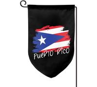 Drapeau de jardin de Porto Rico, 32 x 46 cm, bannière décorative familiale de bienvenue pour l'extérieur de la cour, boîte aux lettres, ornements de festival, impression recto verso, taille unique, ca