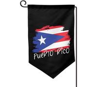 Drapeau de jardin de Porto Rico, 32 x 46 cm, bannière décorative familiale de bienvenue pour l'extérieur de la cour, boîte aux lettres, ornements de festival, impression recto verso, taille unique, ca