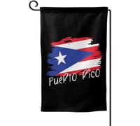 Drapeau de jardin de Porto Rico, 32 x 46 cm, bannière décorative familiale de bienvenue pour l'extérieur de la cour, boîte aux lettres, ornements de festival, impression recto verso, taille unique, ca