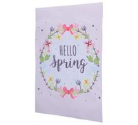 Drapeau de Jardin de Printemps Accueil, Décoration Extérieure Lavande | Polyester, Impression Vive, Installation Facile, pour Mât ou Lampadaire, Jardin et Cour Intérieure