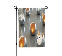 Drapeau de jardin de printemps étrange animal - Drapeaux de cour vibrants pour l'extérieur, décoration extérieure printanière parfaite et décorations de cour de Pâques