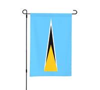 Drapeau de jardin de Sainte-Lucie, double face, petits drapeaux pour cour, convient pour l'extérieur ou le jardin, décoration de patio, cour, 18 x 12 pouces